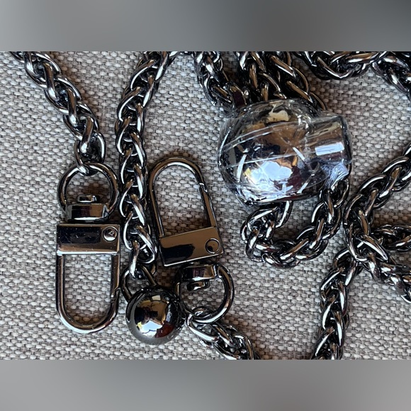 New Adjustable Crossbody/ Shoulder Strap Purse/Wallet Chain in Black - Picture 6 of 14